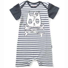 Mini Munster S14 Lil Bones Romper Black Stripe